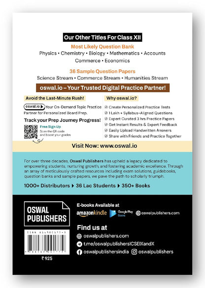 Gurukul by Oswal ISC Class 12 Science Stream 10 Years Solved Papers for 2027 Exam | Yearwise Board Papers 2016–2026 | Eng I & II, Hindi, Physics, Chemistry, Biology, Maths, Computer Science & Phy Edu