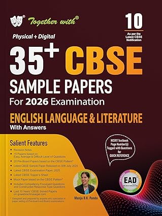 Together with 35+ CBSE Sample Papers English, Mathematics, Science, Social Science and Hindi A For Class 10 I Combo for 2026 Board Exam | EAD Series in Physical + Digital Edition Includes Solved & Unsolved Papers with CBQs & Topper’s Answer Sheet