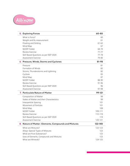 Arihant All in One Science Class 8 Book 2026 Edition | NCERT Based Complete Study Guide with Mind Map, Competency Based Questions, Chapterwise Exercises and Sample Question Papers