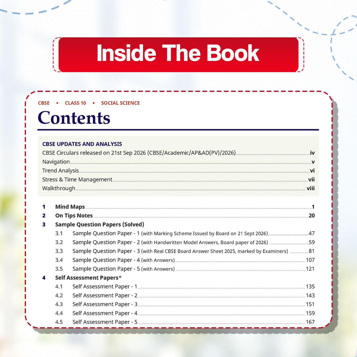 Oswaal CBSE 15 Sample Question Papers Class 10 Board Exam Social Science 2026-27 based on latest CBSE SQP dated (21 Sep 2026) | New Questions Typologies With Oswaal AI