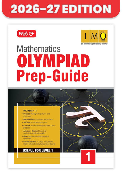 MTG Mathematics (IMO) Olympiad Prep Guide Class 1 | Detailed Theory, Exercise with Self Test For Practice | SOF Olympiad Books For Exam 2026-27 (Useful For Level-1)