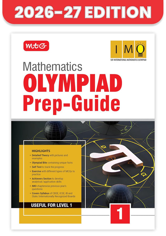 MTG Mathematics (IMO) Olympiad Prep Guide Class 1 | Detailed Theory, Exercise with Self Test For Practice | SOF Olympiad Books For Exam 2026-27 (Useful For Level-1)