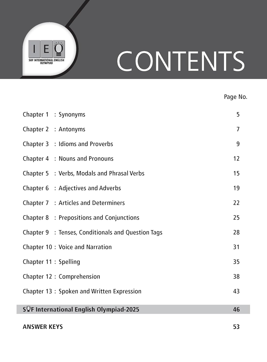 MTG International English Olympiad (IEO) Workbook Class 8 - Chapter-wise MCQs with Achievers Section - SOF Olympiad Books For 2026-27 Exam