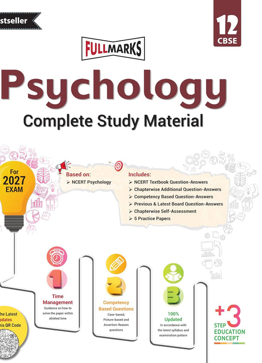Full Marks Psychology Complete Study Material Class 12 | Based on Latest NCERT Textbook Psychology | Includes Chapterwise Summary, Solved Q/A, Practice Papers and More