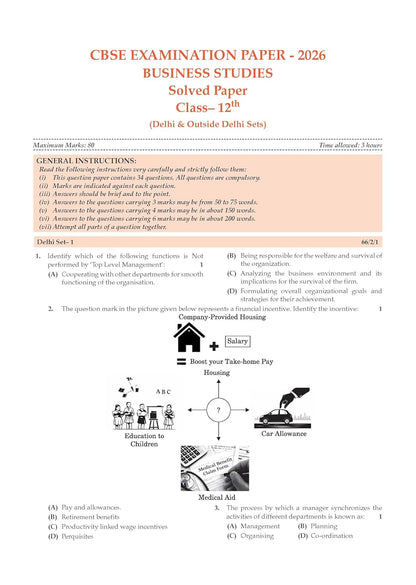 Oswaal CBSE Class 12 Business Studies Question Bank | Chapter & Topic-wise Solved Papers (2017–2026) | Based on Latest Syllabus (April 2026) | Includes 2026 Papers | For 2027 Exam