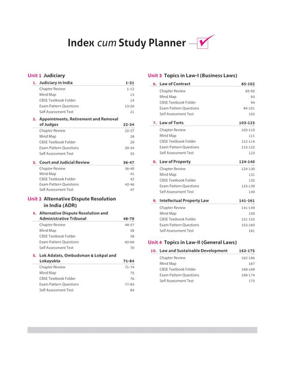Arihant All in One Legal Studies Class 12 for CBSE Exams 2025-26 | Simplified Theory, CBSE Textbook & other Important Questions, All Types of Exam Pattern Questions, CBQs, MCQs, A-R, Case Based, Sample Question Papers, Mind Maps, Project Work