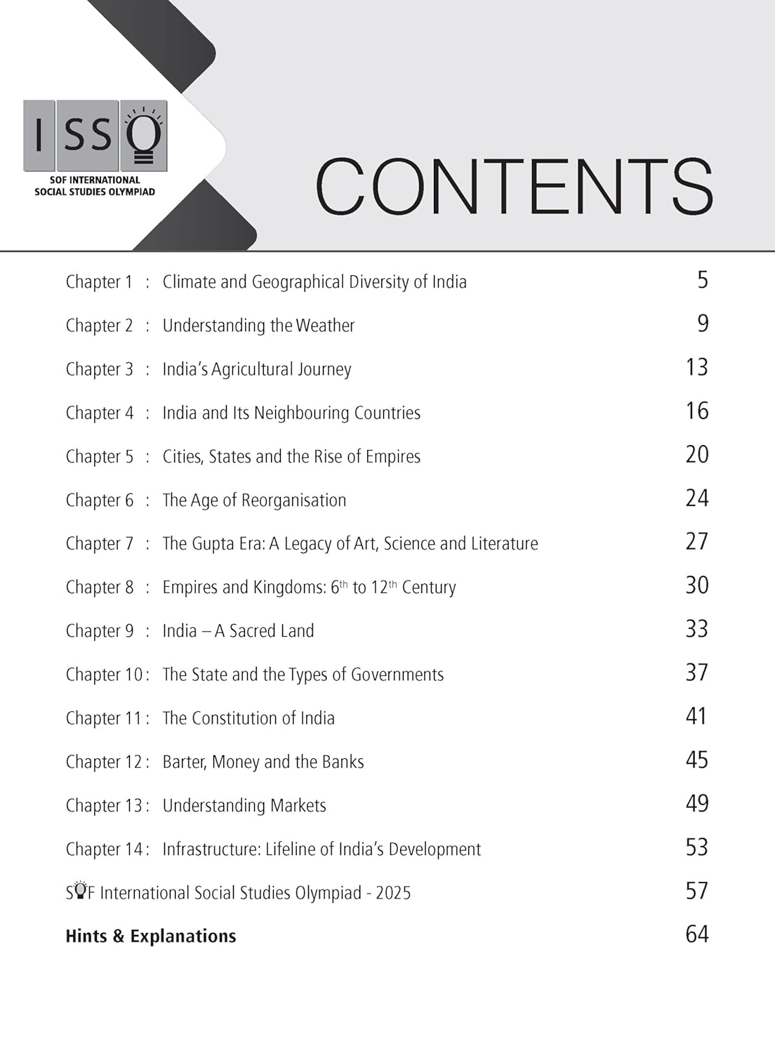 MTG International Social-Studies Olympiad (ISSO) Workbook Class 7 - Chapter-wise MCQs with Achievers Section - SOF Olympiad Books For 2026-27 Exam