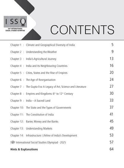 MTG International Social-Studies Olympiad (ISSO) Workbook Class 7 - Chapter-wise MCQs with Achievers Section - SOF Olympiad Books For 2026-27 Exam