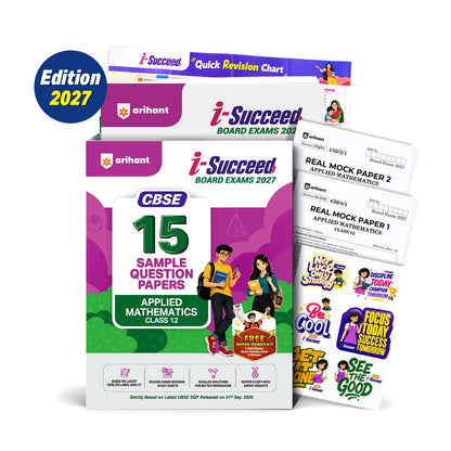 Arihant i-Succeed CBSE Sample Papers 2027 Class 12 Applied Mathematics | 15 Sample Question Papers | Colour-Coded Revision Cheat Sheets, Toppers Copy | Free Super Power Kit