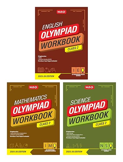 MTG Class-2 NSO-IMO-IEO (Science, Mathematics & English) Olympiad Workbook Combo (Set of 3 Books) | MCQs, & Achievers Section - SOF Olympiad Books For 2025-26 Exam