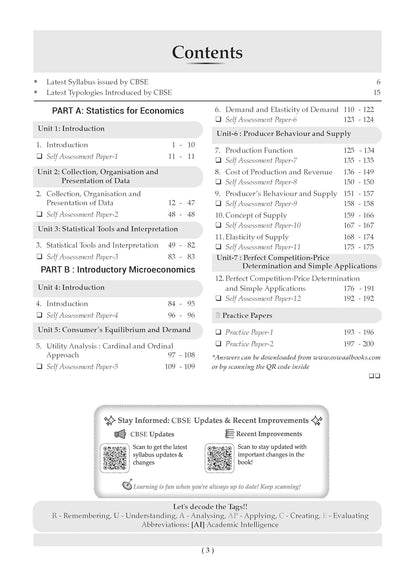 Oswaal CBSE Class 11 Economics Question Bank | Chapter & Topic-wise Solved Papers (2017–2026) | Based on Latest Syllabus (April 2026) | Includes 2026 Papers | For 2027 Exam