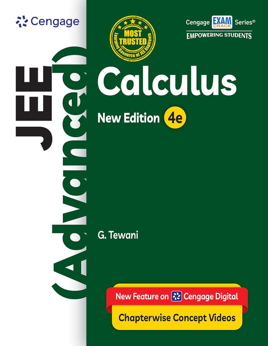 JEE Advanced Calculus with Free Online Assessments and Digital Content (Concept videos and Solution videos) 2026 | Cengage | JEE Advanced Calculus with FREE 47 YEARS JEE ADVANCED PYQ’s, Videos & Online assessments  | CENGAGE | Cengage