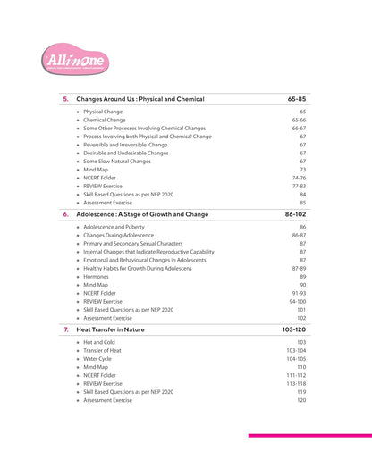 Arihant All in One Science Class 7 for CBSE Exam 2025-26 | Latest NCERT-Based Book | Full Syllabus Coverage with Chapterwise Theory, Grammar, Writing, Practice & Sample Papers