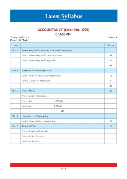 Oswaal CBSE Class 12 Accountancy Question Bank | Chapter & Topic-wise Solved Papers (2017–2026) | Based on Latest Syllabus (April 2026) | Includes 2026 Papers | For 2027 Exam