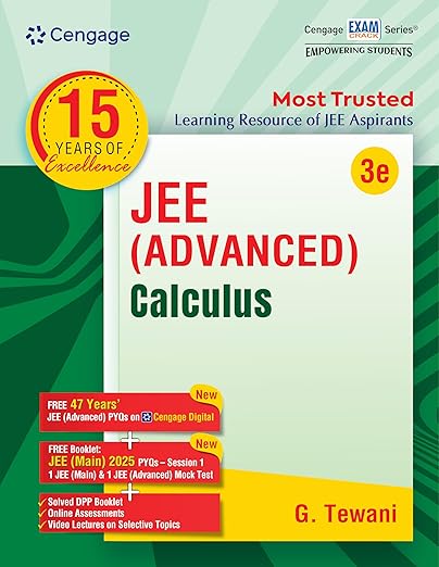 JEE Advanced Calculus with Free Online Assessments and Digital Content (Concept videos and Solution videos) 2025 | Cengage | JEE Advanced Calculus with FREE 47 YEARS JEE ADVANCED PYQ’s, Videos & Online assessments  | CENGAGE | Cengage