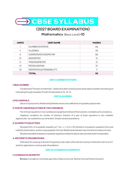 Mastermind CBSE Class 10 Math Basic Question Bank 2027 Exam With 4 Mock Sample Paper | Prevous Year Questions ( PYQ) | Based on New Syllabus Issued on 2 April 2026