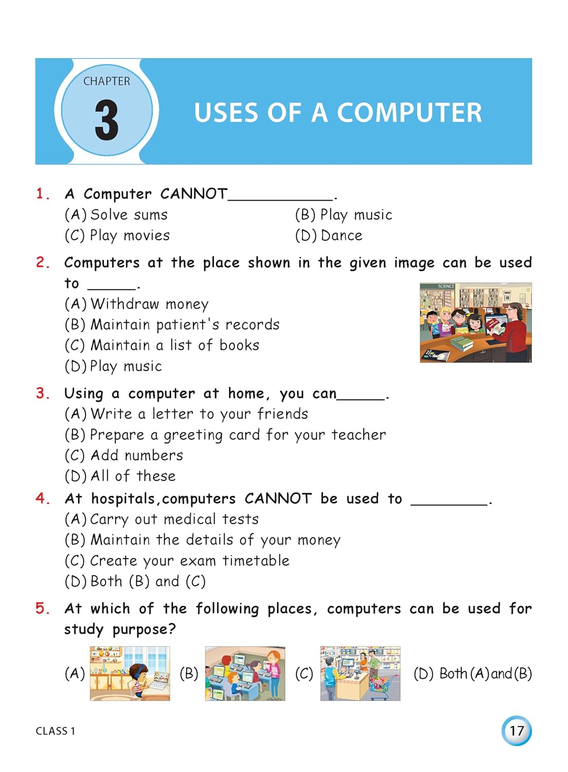 MTG International Computer Science Olympiad (ICSO) Workbook Class 1 - Chapter-wise MCQs, Quick Recap with Achievers Section - SOF Olympiad Books For 2026-27 Exam
