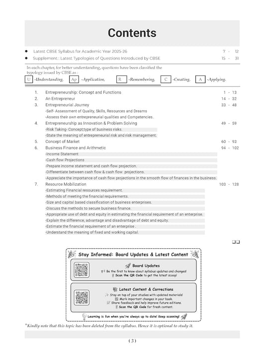Oswaal CBSE Question Bank Class 11 Entrepreneurship, Chapterwise and Topicwise Solved Papers For 2026 Exams
