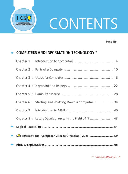 MTG International Computer Science Olympiad (ICSO) Workbook Class 1 - Chapter-wise MCQs, Quick Recap with Achievers Section - SOF Olympiad Books For 2026-27 Exam