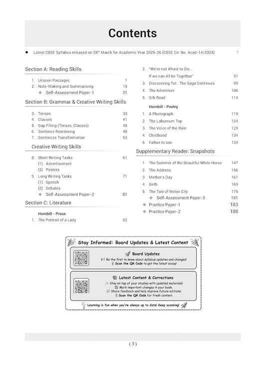 Oswaal CBSE Question Bank Class 11 English Core, Chapterwise and Topicwise Solved Papers For 2026 Exams