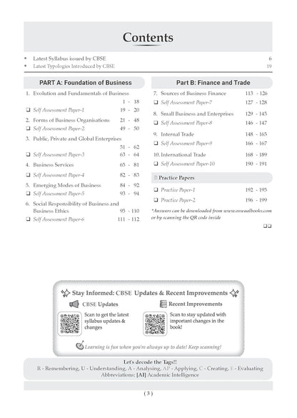 Oswaal CBSE Class 11 Business Studies Question Bank | Chapter & Topic-wise Solved Papers (2017–2026) | Based on Latest Syllabus (April 2026) | Includes 2026 Papers | For 2027 Exam