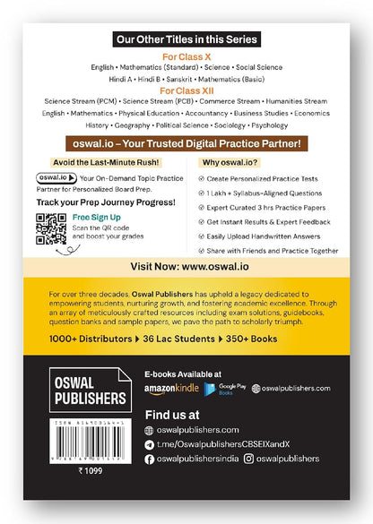 Gurukul By Oswaal CBSE 10 Years Solved Papers Class 10 Exam 2027 - Yearwise Board Solutions of Math Standard, English, Science & Social Science (All Sets Delhi & Outside), Latest Syllabus