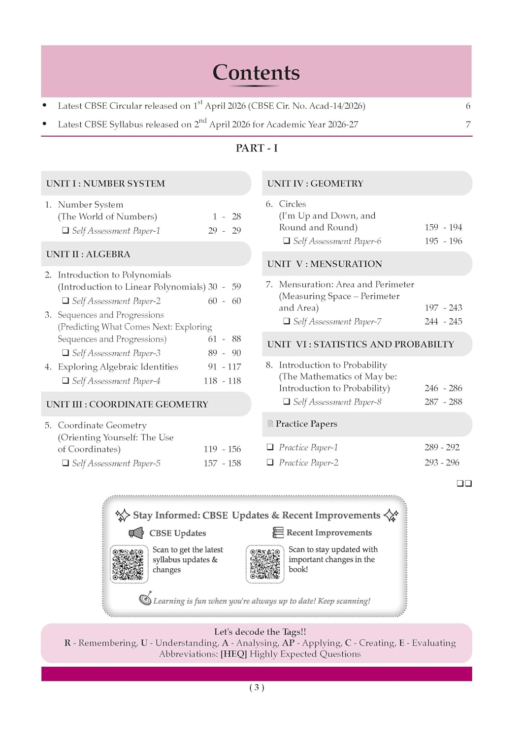 Oswaal CBSE Mathematics Part-1 Question Bank Chapter-wise & Topic-wise Class 9 | Based on NCERT Textbook Ganita Manjari | Includes Summary, Competency-Based Question, Self-Assessment & Practice Papers