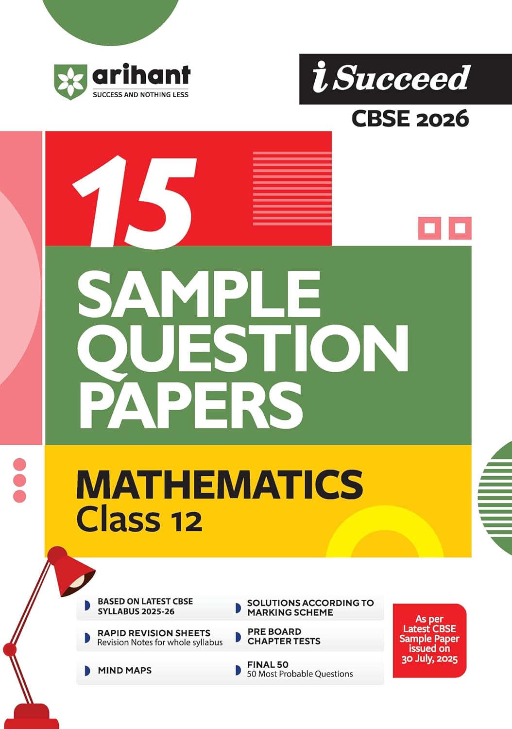 Arihant I Succeed CBSE Sample Question Papers Class 12 Exam 2026 | Physics, Chemistry & Maths Set of 3 Books | 15 Sample Papers with Solutions | Based on Latest CBSE Syllabus 2025-26