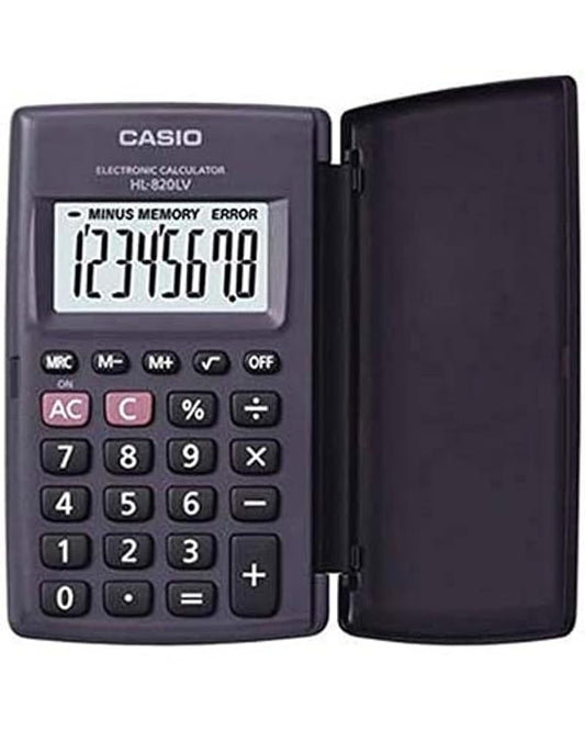 Casio HL820LV-BK Portable Calculator with Flip Cover