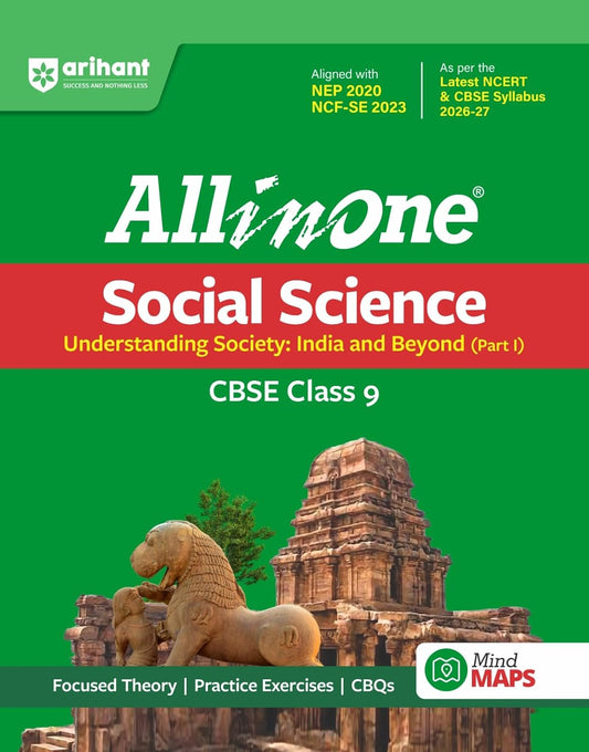 Arihant All in One Social Science (Understanding Society: India and Beyond – Part I) Class 9 for CBSE Exam 2026-27 | NCERT Based Complete Theory, Practice Exercises, CBQs, Sample Papers & Mind Maps