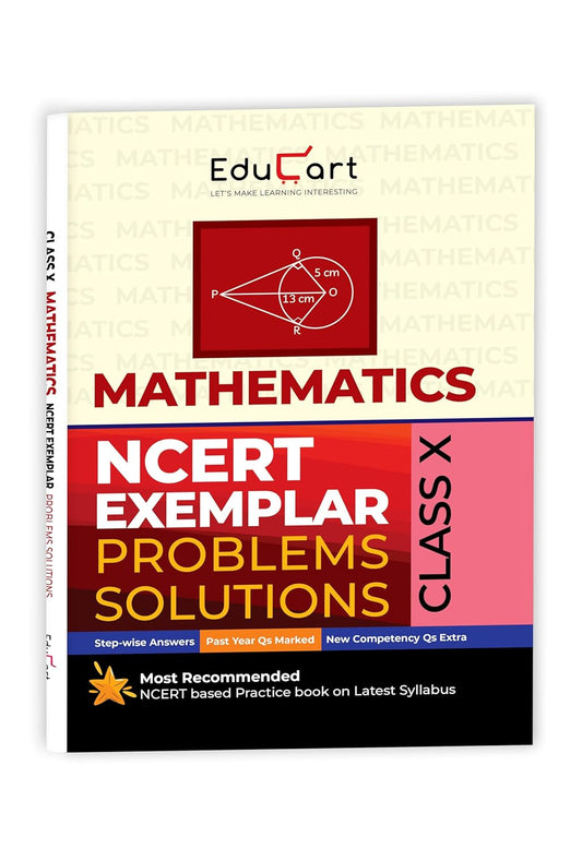 Educart NCERT Exemplar Class 10 Mathematics 2026 Problems Solutions (For 2026-27 Board Exam)