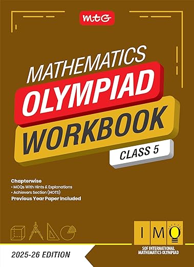 MTG International Mathematics Olympiad (IMO) Workbook Class 5 - Chapterwise Previous Year Solved Paper & Achievers Section - SOF Olympiad Books For 2025-26 Exam