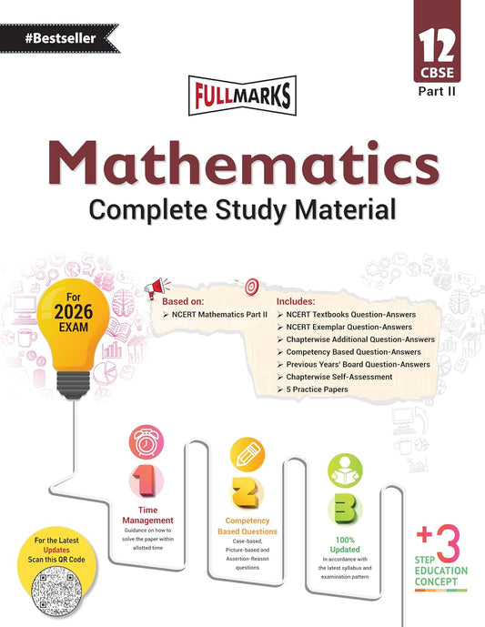 Full Marks Mathematics Part-2 Complete Study Material Class 12 | Based on Latest NCERT Textbook Mathematics (Part 2) and CBSE Syllabus | Includes ... Papers and More | For March 2027 Examination