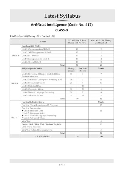 Oswaal CBSE Class 10 Artificial Intelligence Question Bank | Chapter & Topic-wise Solved Papers (2017–2026) | Based on Latest Syllabus (April 2026) | Includes 2026 Papers | For 2027 Exam