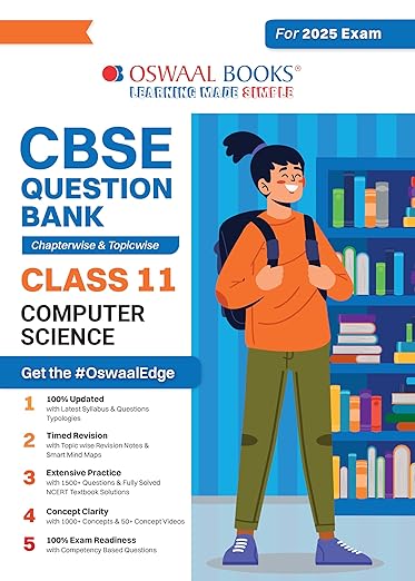 Oswaal CBSE Question Bank Class 11 Computer Science, Chapterwise and Topicwise Solved Papers For 2025 Exams