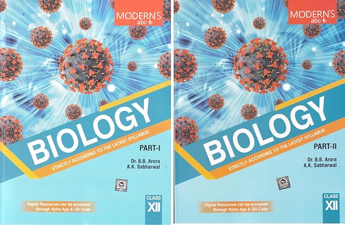 Modern's ABC+ Biology (Part I & II) for Class 12 - by Dr. B.B. Arora, A.K. Sabharwal (2024-25 Examination)