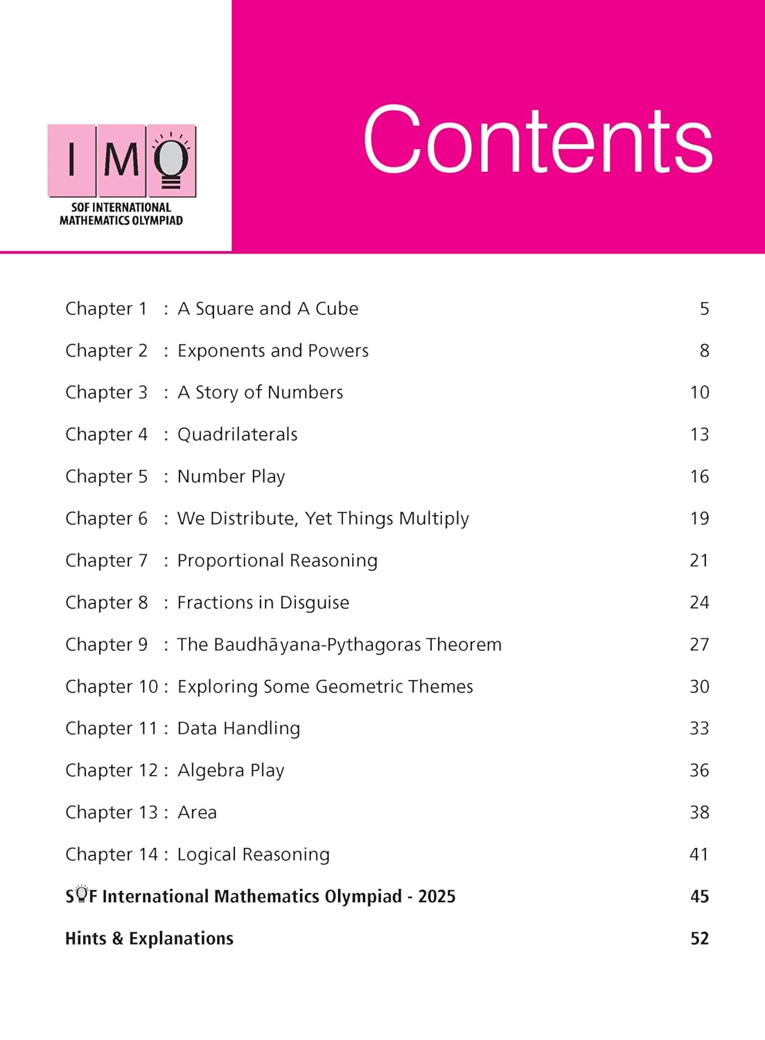 MTG International Mathematics Olympiad (IMO) Workbook Class 8 - Chapter-wise MCQs with Achievers Section - SOF Olympiad Books For 2026-27 Exam