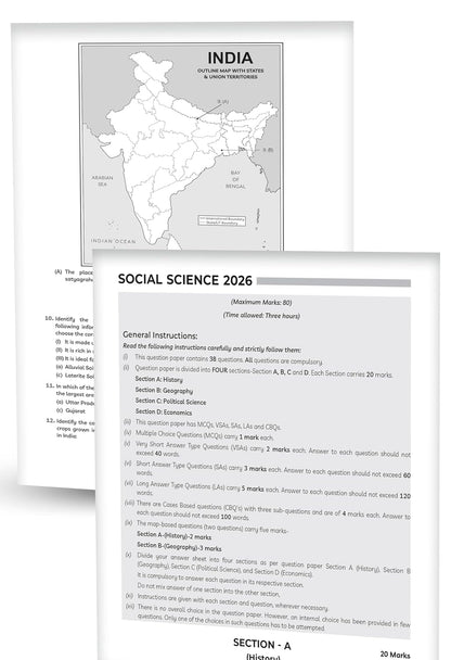 Educart Granth (10 subjects in 1) Educart Granth CBSE Class 10 Previous 10 Year Solved Papers 2027 - with PYQ Charts (Hindi A, Hindi B, English, Computer Apps, IT, ... Maths Basic, Social Science & Science)