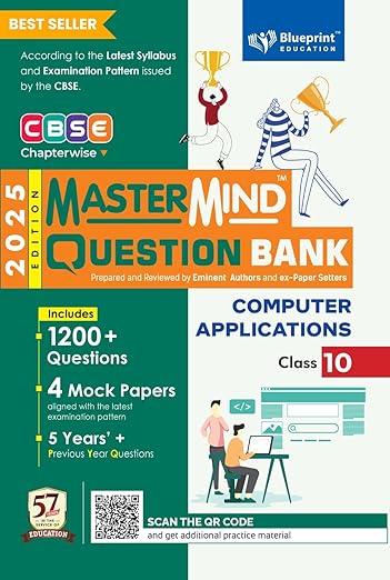 Computer Applications cbse question bank class 10 by Mastermind 2025