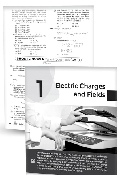 Educart CBSE Class 12 Physics Question Bank 2026–27 | 2027 Syllabus | Chapter-wise PYQs, MCQs, Case-Based Qs, Numericals & Notes | NCERT-Based