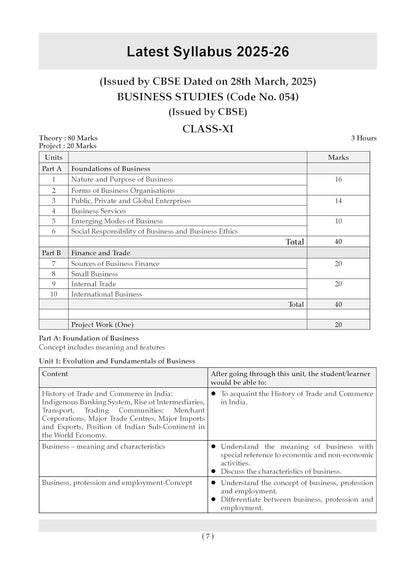 Oswaal CBSE Question Bank Class 11 Business Studies, Chapterwise and Topicwise Solved Papers For 2026 Exams