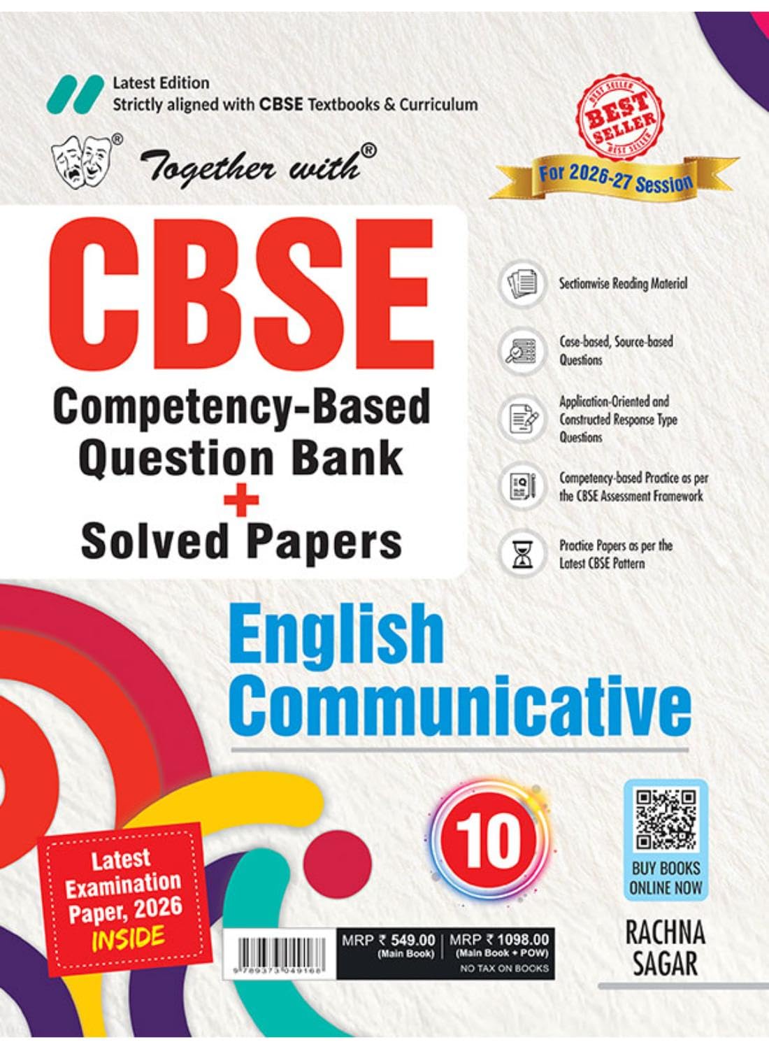 Together with CBSE Question Bank for Class 10 English Communicative 2026-27 |Most Recommended reference Book for 2027 Board Exams | Practice Papers & Latest Board Question Paper 2026 with Answers