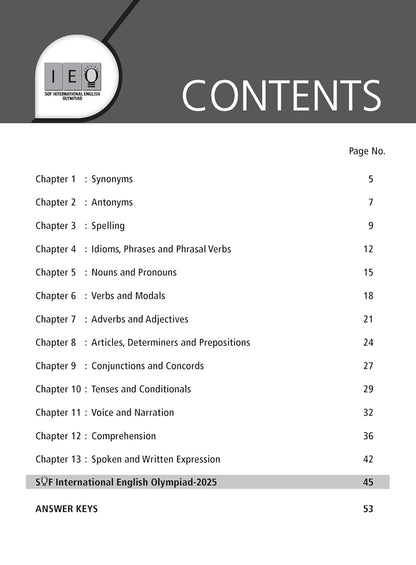 MTG International English Olympiad (IEO) Workbook Class 10 - Chapter-wise MCQs with Achievers Section - SOF Olympiad Books For 2026-27 Exam