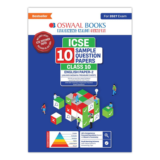 Oswaal ICSE | 10 Sample Question Papers | Class 10 | English Paper-2 (Literature) (For 2027 Exam) | Includes–Board Paper 2026 & Specimen 2027 | With On Tips Notes, Mind Maps & Oswaal AI