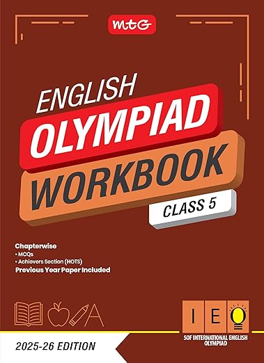 MTG International English Olympiad (IEO) Workbook Class 5 - Chapterwise MCQs, Previous Years Solved Paper & Achievers Section - SOF Olympiad Books For 2025-26 Exam