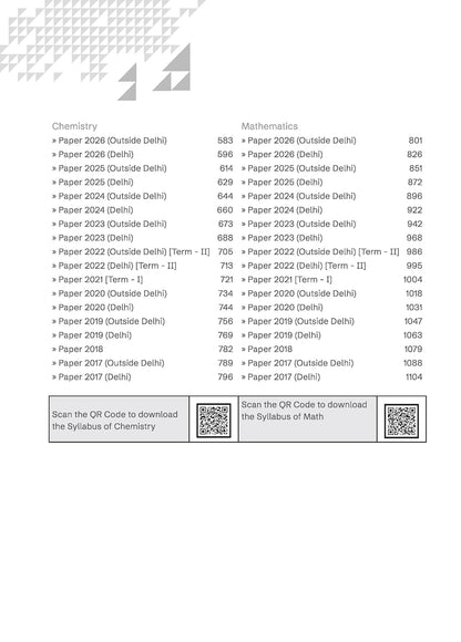 Gurukul by Oswal CBSE Class 12 Science Stream (PCM) 10 Years Solved Papers for 2027 Exam | Yearwise Board Papers 2017–2026 | Physics, Chemistry, Mathematics & English Core | All Sets Delhi & Outside