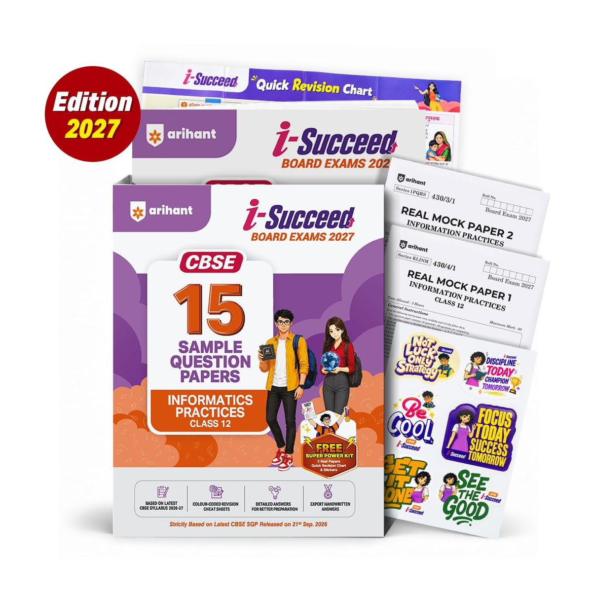 Arihant i-Succeed CBSE Sample Papers 2027 Class 12 Informatics Practices | 15 Sample Question Papers | Colour-Coded Revision Cheat Sheets | Toppers Copy with Expert Insights | Free Super Power Kit
