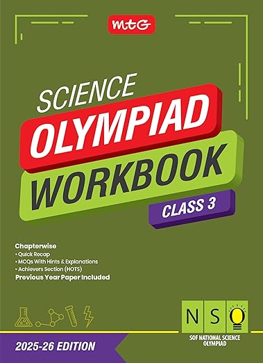 MTG National Science Olympiad (NSO) Workbook Class 3 - Chapterwise Quick Recap, Previous Year Solved Paper & Achievers Section - SOF Olympiad Books For 2025-26 Exam