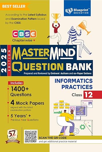 CBSE question bank class 12 Informatics Practices by Mastermind for 2025