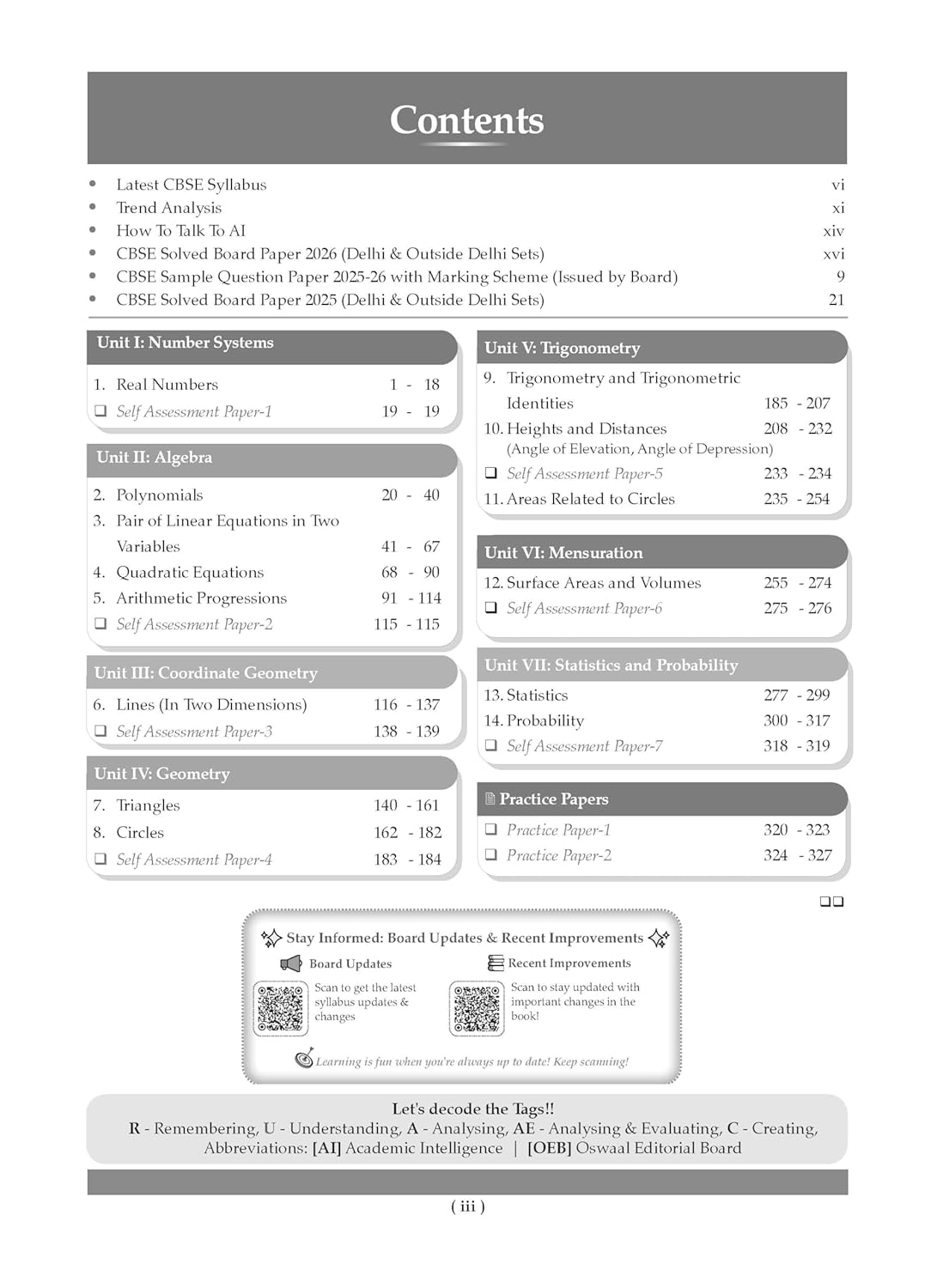 Oswaal CBSE Class 10 Mathematics Basic Question Bank | Chapter & Topic-wise Solved Papers (2017–2026) | Based on Latest Syllabus (April 2026) | Includes 2026 Papers | | For 2027 Exam